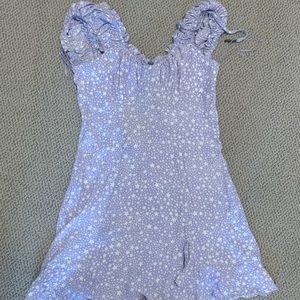 purple star tie back dress